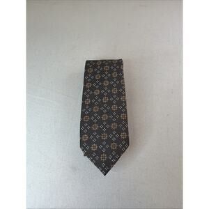 Par Excellence Vintage Tie Brown Geometric Print Polyester